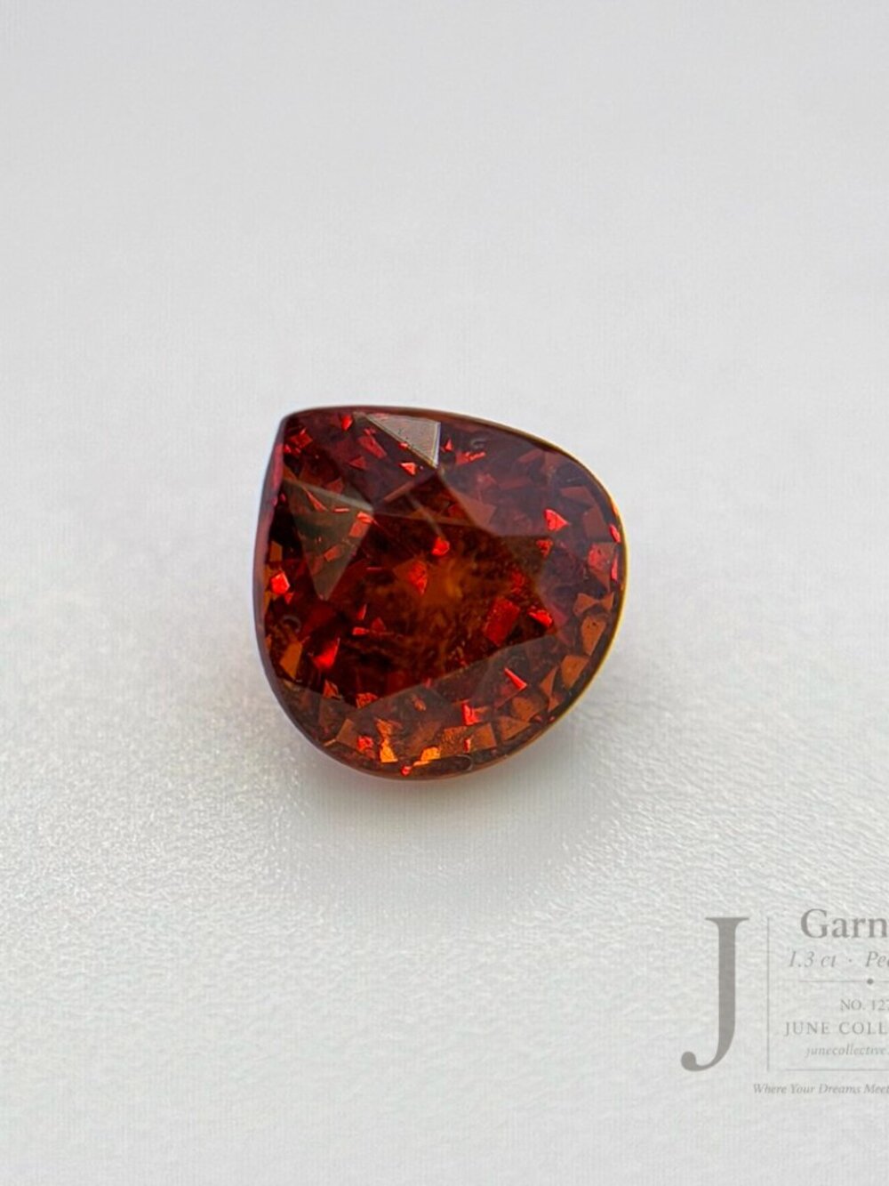 Natural Garnet 1.30 Ct Pear Cut Loose Gemstone